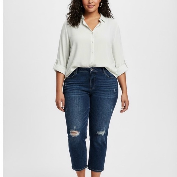 Time and Tru Denim - Time and Tru Dark Blue Ankle Jeans